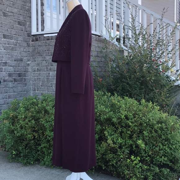 Size 6 Rimini Purple 2-Piece Dress and Jacket - Picture 3 of 7